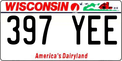 WI license plate 397YEE