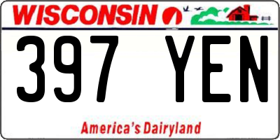WI license plate 397YEN