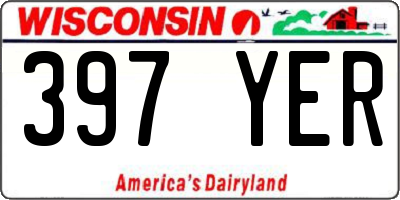 WI license plate 397YER