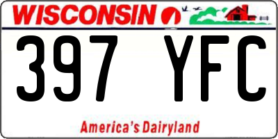 WI license plate 397YFC