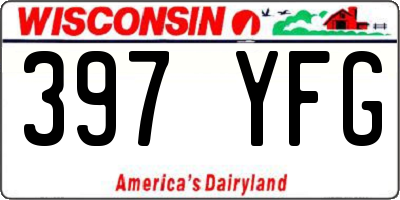 WI license plate 397YFG