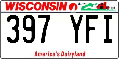 WI license plate 397YFI