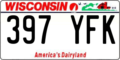 WI license plate 397YFK