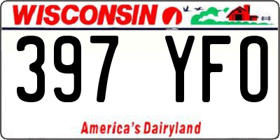WI license plate 397YFO