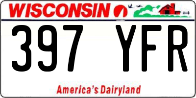 WI license plate 397YFR