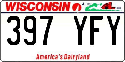 WI license plate 397YFY