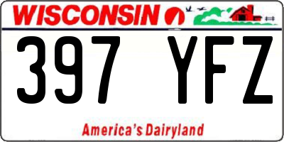 WI license plate 397YFZ
