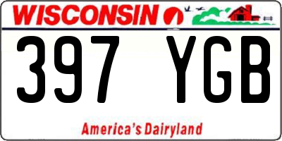 WI license plate 397YGB