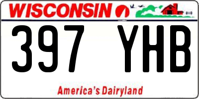 WI license plate 397YHB