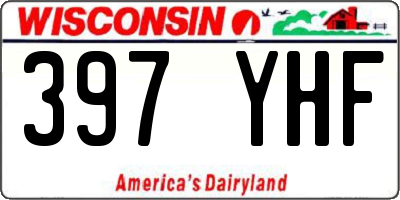 WI license plate 397YHF