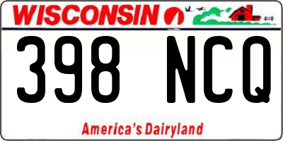 WI license plate 398NCQ