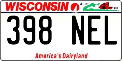 WI license plate 398NEL