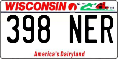 WI license plate 398NER