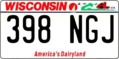 WI license plate 398NGJ
