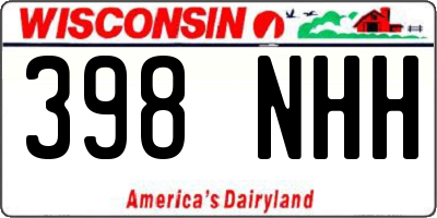 WI license plate 398NHH
