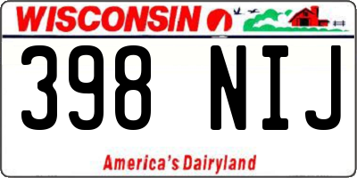WI license plate 398NIJ