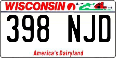 WI license plate 398NJD