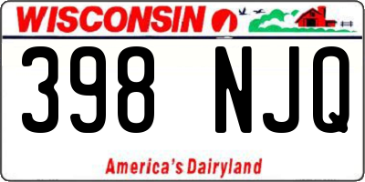 WI license plate 398NJQ