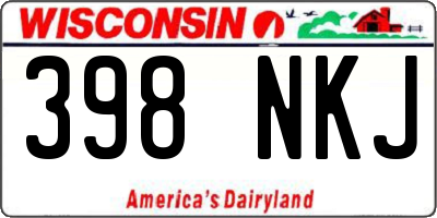 WI license plate 398NKJ
