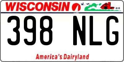 WI license plate 398NLG