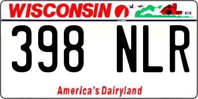 WI license plate 398NLR