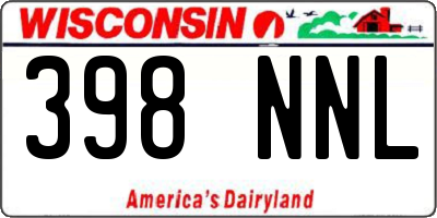 WI license plate 398NNL