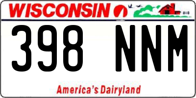 WI license plate 398NNM
