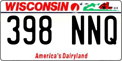 WI license plate 398NNQ