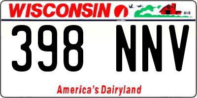 WI license plate 398NNV