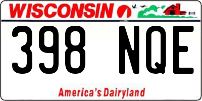 WI license plate 398NQE