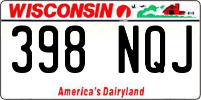WI license plate 398NQJ