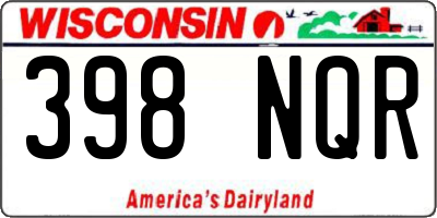 WI license plate 398NQR