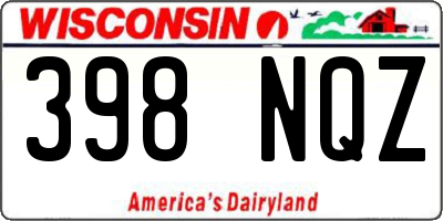 WI license plate 398NQZ