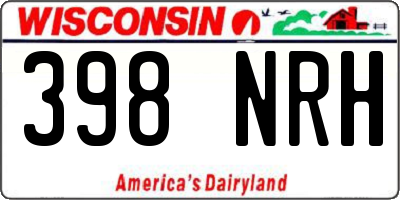 WI license plate 398NRH