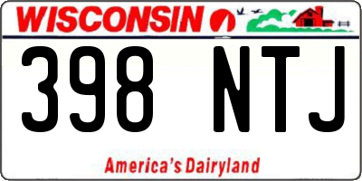 WI license plate 398NTJ