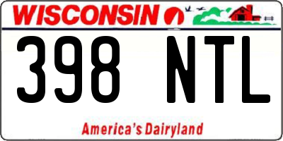 WI license plate 398NTL