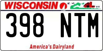 WI license plate 398NTM