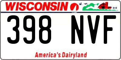 WI license plate 398NVF