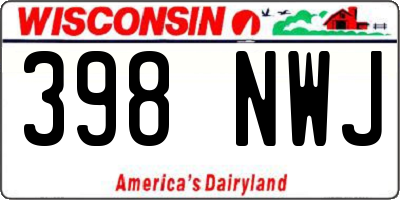 WI license plate 398NWJ