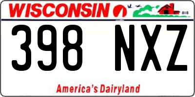WI license plate 398NXZ