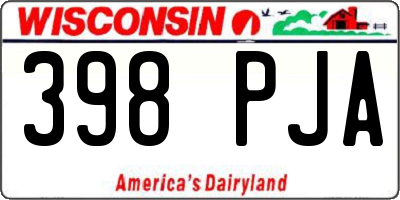 WI license plate 398PJA