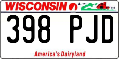WI license plate 398PJD