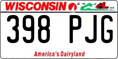 WI license plate 398PJG