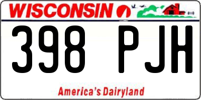 WI license plate 398PJH