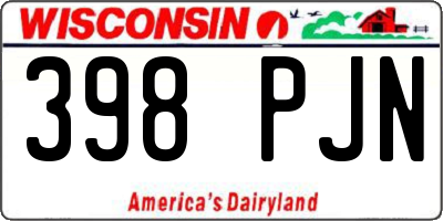 WI license plate 398PJN
