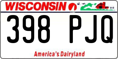 WI license plate 398PJQ