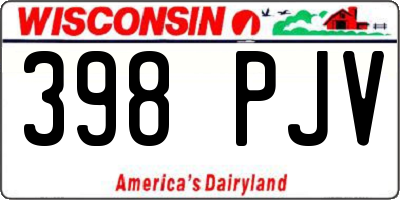 WI license plate 398PJV