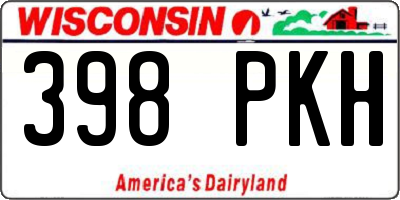 WI license plate 398PKH
