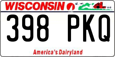 WI license plate 398PKQ