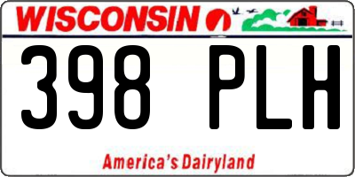 WI license plate 398PLH